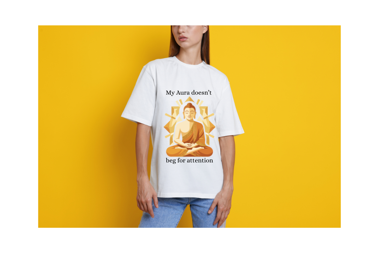 Quiet Aura, Loud Presence – Premium Cotton T-Shirt